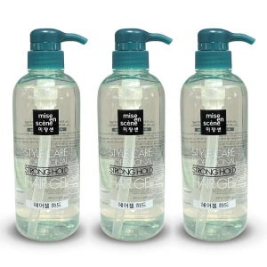 미쟝센 스타일케어 스트롱 홀드 헤어젤 하드 숏커트용 500ml 3개 웨트헤어 머리 남자 젖은 짧은