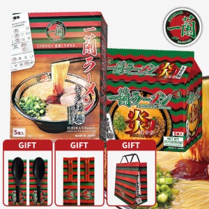 [이치란]돈코츠 라멘 밀키트 5인+매운치지레 5인+굿즈