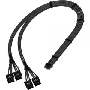 to 12VHPWR PCI-E 8핀x4 변환 슬리빙 케이블0.45m블랙 넷메이트 NM-DPR1851