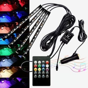 RGB 12V용 소리반응댄싱 led 바 풋등 키트 세트 자동차 플렉시블 튜닝 튜브