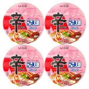 농심 신라면 로제 큰사발면 108g X 4개
