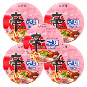 농심 신라면 로제 큰사발면 108g X 5개