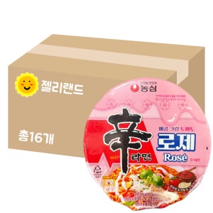 농심 신라면 로제 큰사발면 108g X 16개 (1BOX)