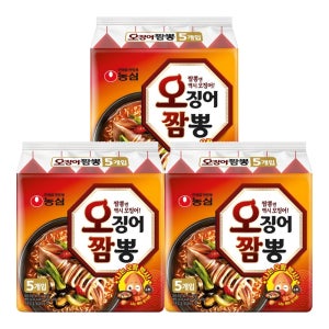 농심 오징어짬뽕 124g, 15개