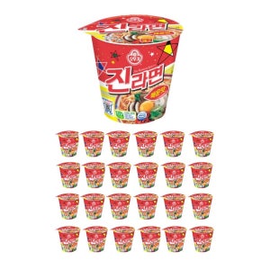 오뚜기 소컵 진라면 65g 24개 매운맛 해장 작은 컵라면 단체