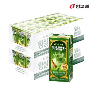 빙그레 왕실 드링크 말차, 190ml, 48개