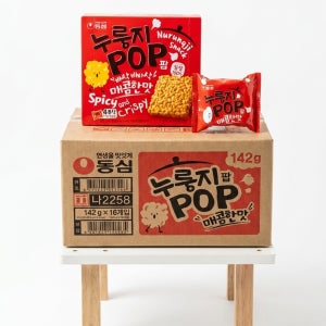 농심 누룽지팝 매콤한맛 142g X 16개 1박스