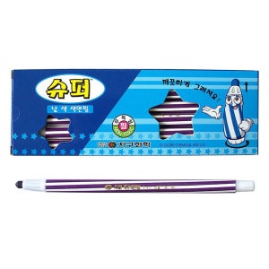 지구화학 슈퍼 낱색 색연필 (12자루) 1다스 (보라) 보라색연필 낱색색연필 그림색연필 미술색연필 색연필 색칠도구 교육용색연필 어린이색연필 부드러운색연필 보라색연필세트