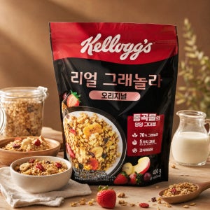 켈로그 리얼 그래놀라 오리지널 시리얼, 400g, 유통기한 제품