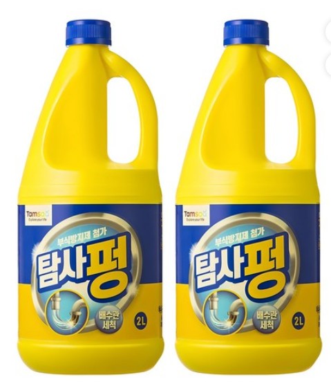 탐사 펑 배수구 세정제 2L x 2개 주방욕실 하수구 탐사펑 막힌 뚫어뻥