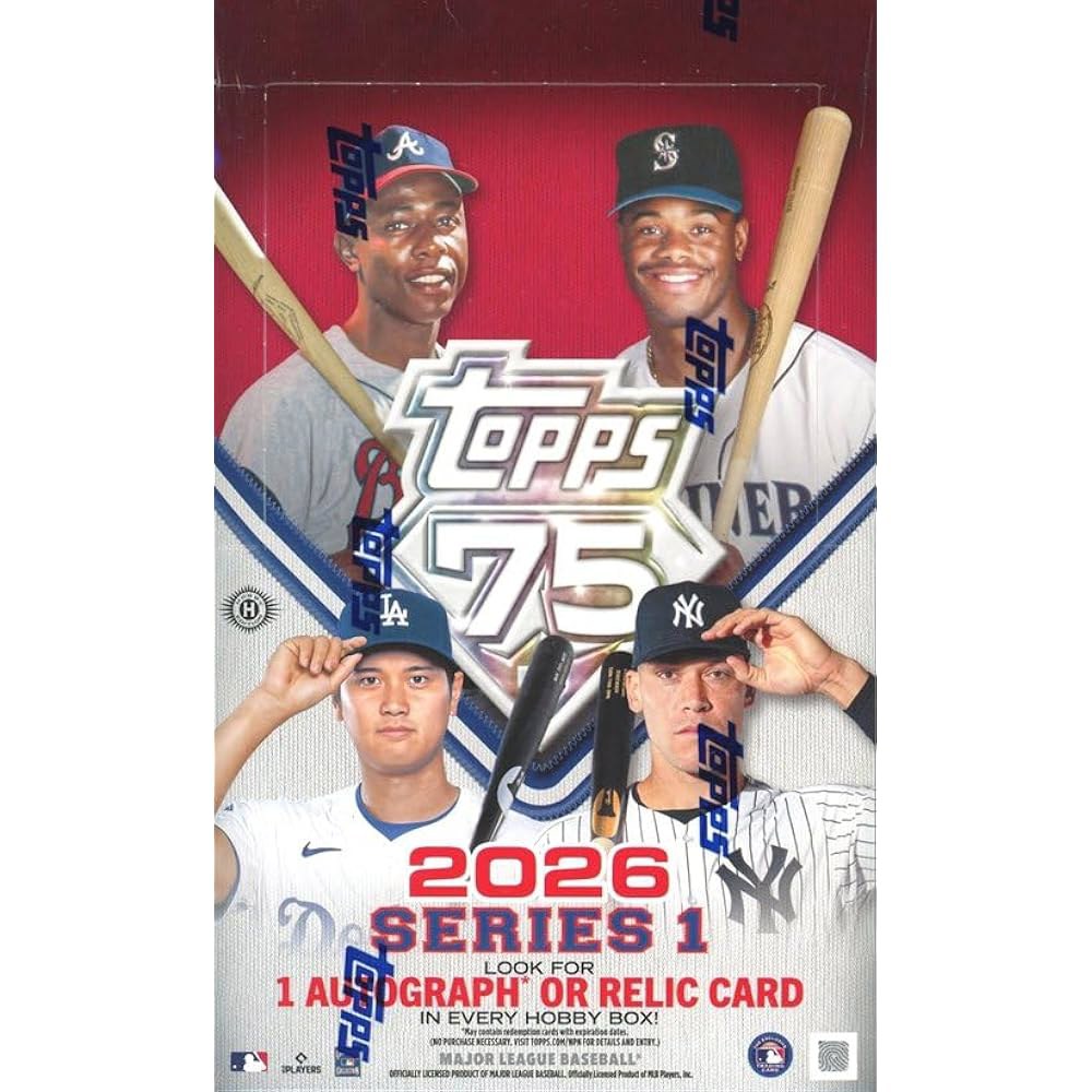 2026년 탑스 시리즈 1 야구 대규모 공장 봉인 취미 상자에 사인 카드나 릴렉스 카드를