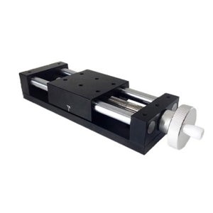 PTS80 SERIES Manual long axis X-stage 이동 거리 50.100.150 mm 무게 2.2, 2.4, 2.8kg