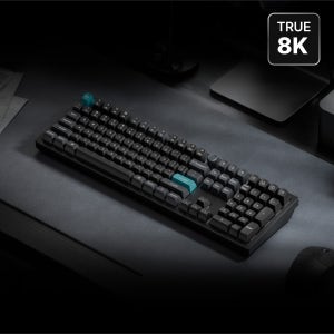 키크론 Q6 울트라 Ultra 8K 알루미늄 무선 매크로 기계식 키보드 블랙, 저소음 바나나축
