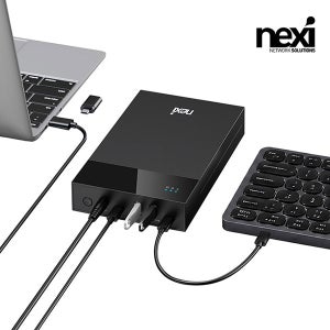 넥시 3.5인치 USB 외장하드케이스 3포트 USB허브 NX1708