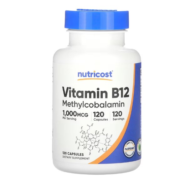 뉴트리코스트 <b>비타민</b>B12 메틸코발라민 1000<b>mcg</b> 120<b>캡슐</b> <b>비타민</b>비12