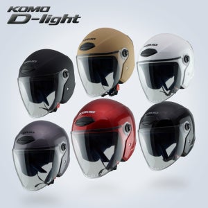 코모 디라이트 D-LIGHT 초경량 850g 오토바이 바이크 스쿠터 오픈페이스 헬멧 컬러쉴드 선택가능
