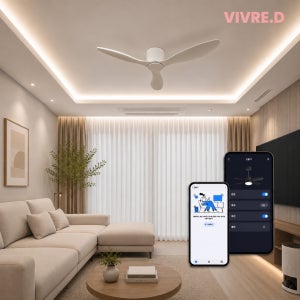 비브르디 IOT 베이직 실링팬 52인치 132cm 화이트 저소음 BLDC 6단 바람