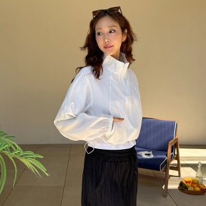 [살안타템 /플라이비치] 텐셀 크롭 여자 여름 비치웨어 휴양지룩 바람막이 아노락 점퍼