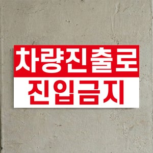 차량진출로 진입금지 알림 아크릴 문패 전면인쇄 표지판 200x100mm
