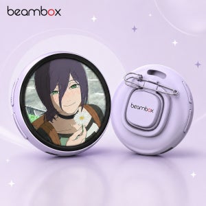 [국내 배송] beambox NIKKO 마그네틱 e-배지 1.8inch 54mm 디지털 액자 블루투스 전자 badge JPG/PNG/GIF동영상 지원 아이돌 굿즈 뱃지-1년 AS