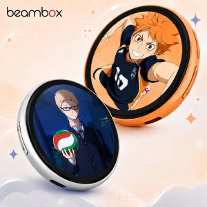 [국내 배송] beambox Nano e-배지 1.8inch 54mm 디지털 액자 블루투스 전자 badge JPG/PNG/GIF동영상 지원 아이돌 굿즈 뱃지-1년 AS