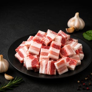 유비푸드 프리미엄 듀록 한입 삼겹살 1kg 바베큐 구이 냉삼