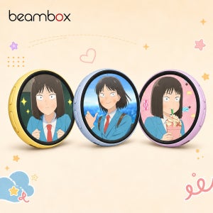 [국내 배송] beambox Niji e-배지 1.53inch 45mm 디지털 액자 블루투스 전자 badge JPG/PNG/GIF동영상 지원 아이돌 굿즈 뱃지-1년 AS