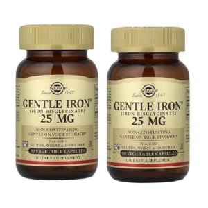 솔가 철분 젠틀 아이언 25mg 베지 캡슐 90정 (2병)