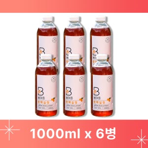 봄마중 매실청 1000ml 6병 자연숙성 매실액기스 임산부 매실액 카페용 업소용