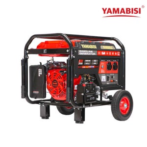 야마비시 산업용 발전기 8KW EM8500-C 키시동 현장 손잡이 바퀴 220V