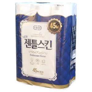 코디 젠틀스킨 화장지 3겹 45m 30롤