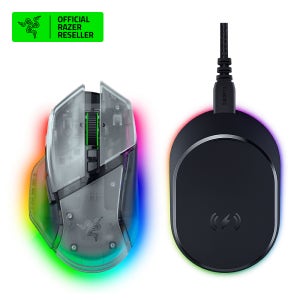 레이저코리아 바실리스크 V3 Pro 35K 마우스 팬텀 화이트+마우스 독 Pro 충전독