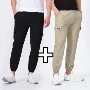 필드웍스 1+1 남자 아이스 카고 조거팬츠 여름 작업바지 냉감 빅사이즈