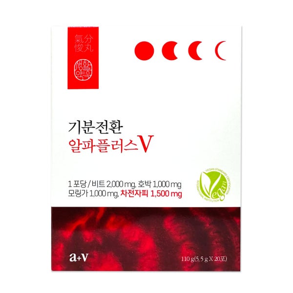 생활약속 기분전환 알파플러스 V 브이 차전자피 20포 1개