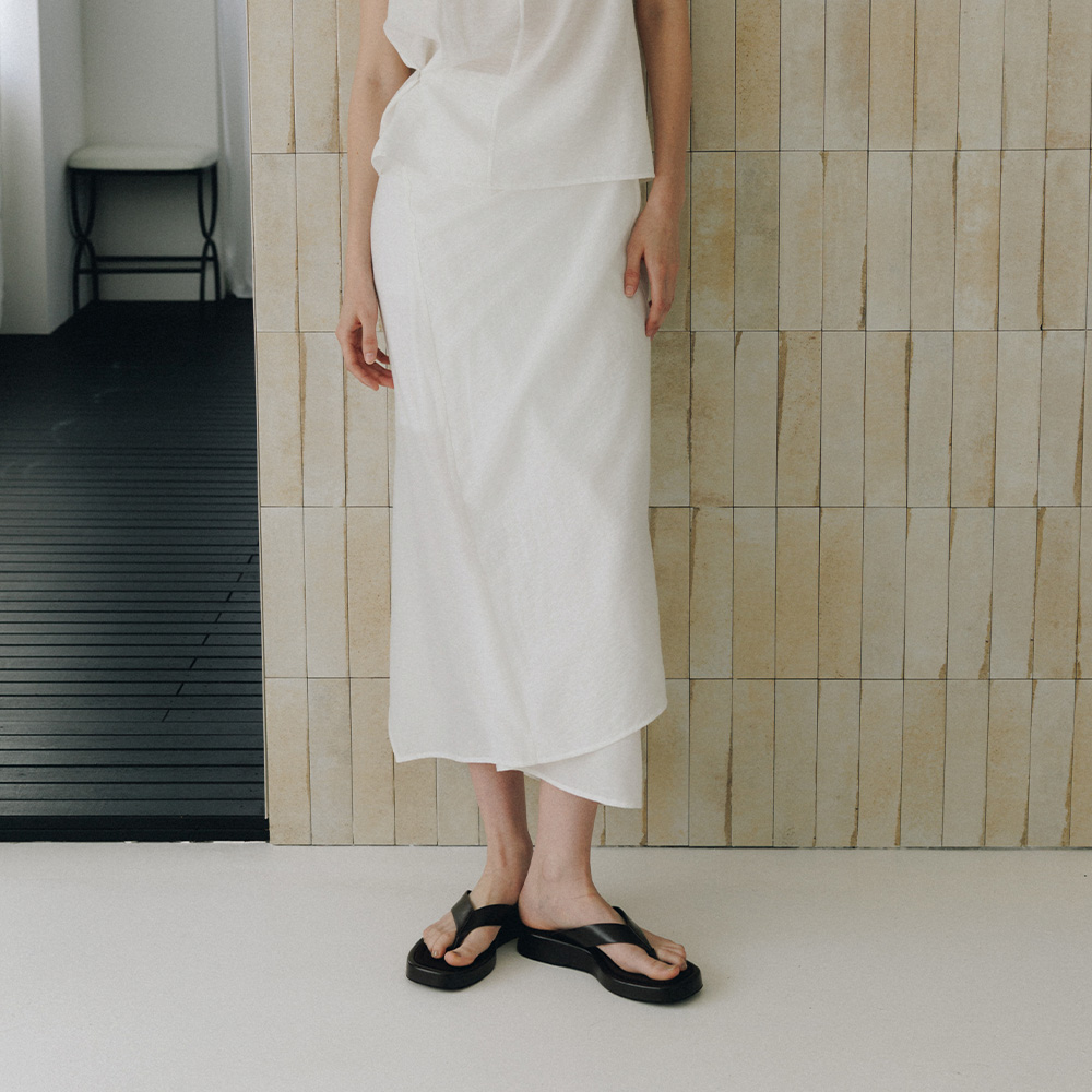 [루에브르] Wrap Layered Long Skirt SW6MS749_2color