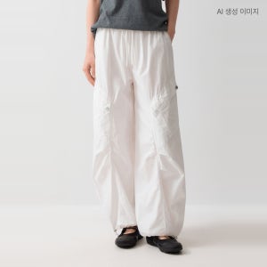 스파오 와이드 사선 카고 밴딩 팬츠 SPTCG37G90