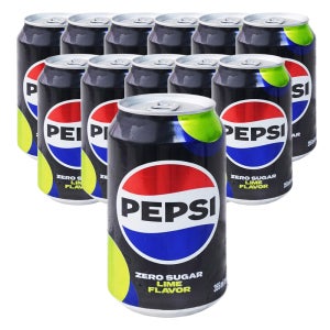 롯데 펩시제로슈거 콜라 라임향 라임, 355ml, 12개