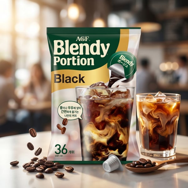 블랜디 블렌디 포션 커피 블랙 18g 36개입 간편 캡슐 농축 일회용 blendy