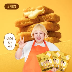 김민기 홍윤화 부부의 홍뎅 치즈철철카츠 칠리스 모짜렐라 대왕 치즈스틱 475g, 3개