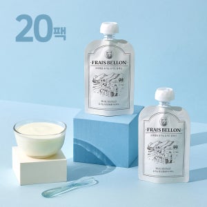프레벨롱 유기농 요거트 플레인 짜먹는 무가당 아기 유산균 90ml x 20팩