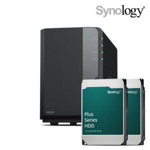 시놀로지 DS223 NAS 2베이 40TB [40TBx1] 정품 HDD HAT3320 포함