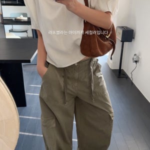 (카키M, 퍼플M 당일) 드벤티 다잉 카고 바지 여름 워싱 와이드 팬츠