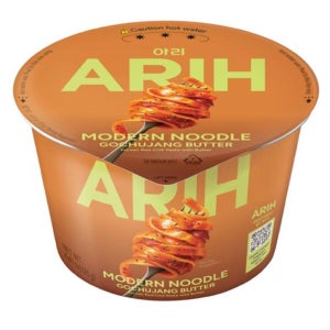 ARIH 모던 누들 125g 4팩 고추장 버터 ARIH Modern Noodles, Western-Korean Fusion Soup-Less Noodles, Gochujang Bu