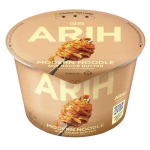ARIH 모던 누들 125g 4팩 간장 버터 ARIH Modern Noodles, Western-Korean Fusion Soup-Less Noodles, Soy Sauce But