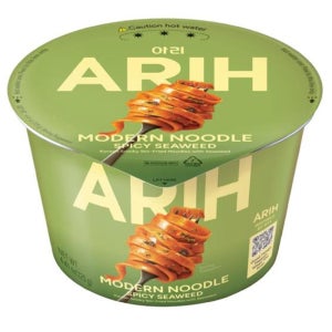 ARIH 모던 누들 125g 4팩 스파이시 참깨 ARIH Modern Noodles, Western-Korean Fusion Soup-Less Noodles, Spicy Seawe