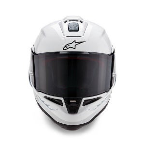 S-R10 SOLID HELMET - WHITE GLOSSY BLACK MATT