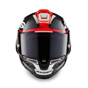 S-R10 ELEMENT HELMET - BLACK CARBON BRIGHT RED WHITE GLOSSY