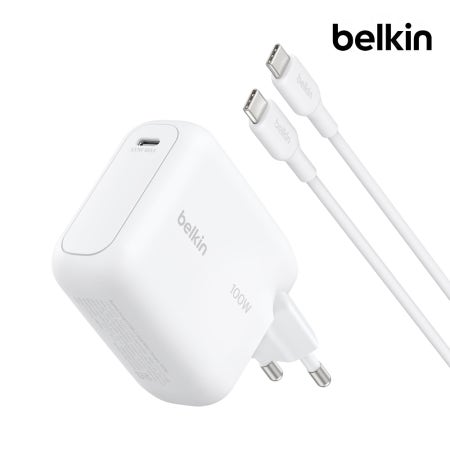 벨킨 100W C타입 PD 3.2 AVS 고속 충전기 1.5M 케이블 포함 WCH025 아이폰18 맥북 갤럭시북 그램 노트북 충전기