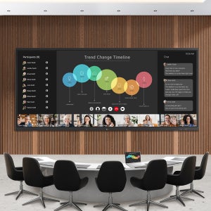 LG 전자칠판 105TR5WP 266.7cm 화면공유 학원 수업 학교 강의 사무실 회의