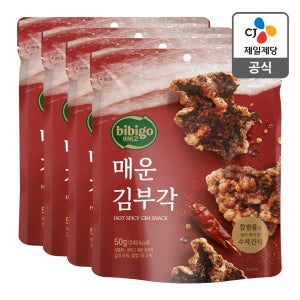 비비고 김부각 매운맛, 50g, 4개